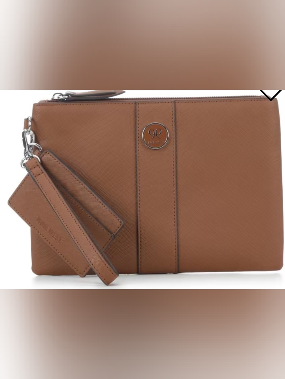 Nine West Natalia Wristlet Duo-Saddle Tan- NEW!